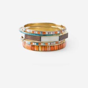 Noonday Collection Marketplace Bangles, set of 5.